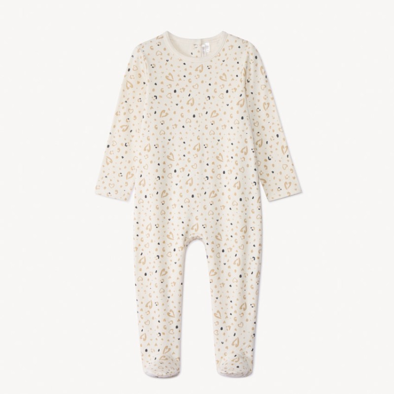 Dors-bien imprimé cœurs pour bébé fille avec ouvertures diff