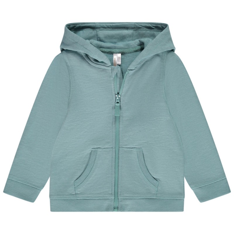 Gilet à capuche en molleton uni pour bébé garçon
