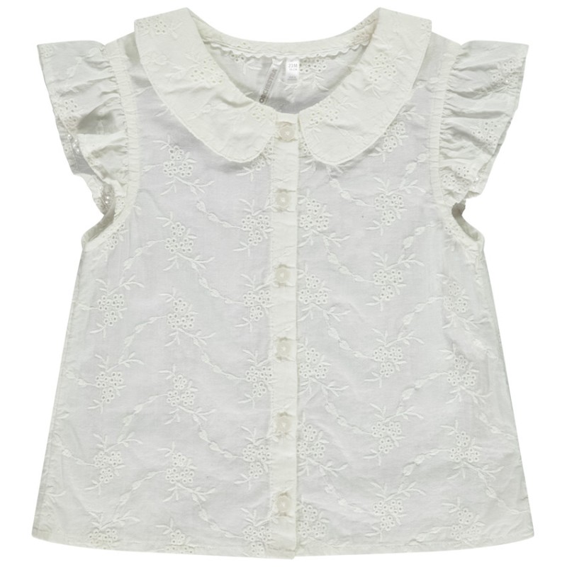 Chemisier en broderie anglaise pour bébé fille