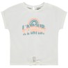 T-shirt manches courtes arc-en-ciel en bouclettes pour bébé 