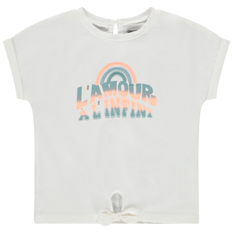 T-shirt manches courtes arc-en-ciel en bouclettes pour bébé 