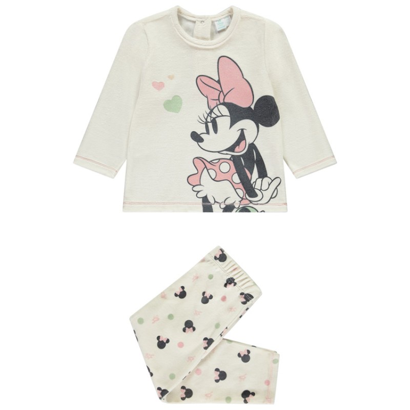 Pyjama 2 pièces Minnie Disney pour bébé fille avec finitions