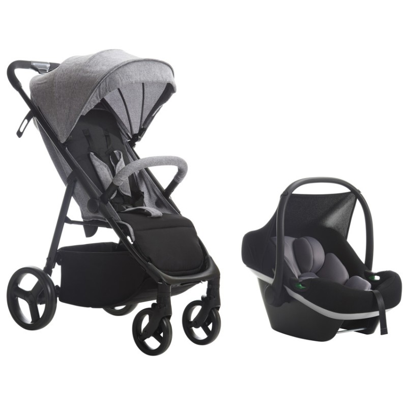 Poussette duo Essential avec siège-auto i-Size noir/gris
