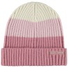 Bonnet en tricot côtelé effet color block fille