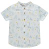 Chemise manches courtes imprimé arty à col mao pour bébé gar