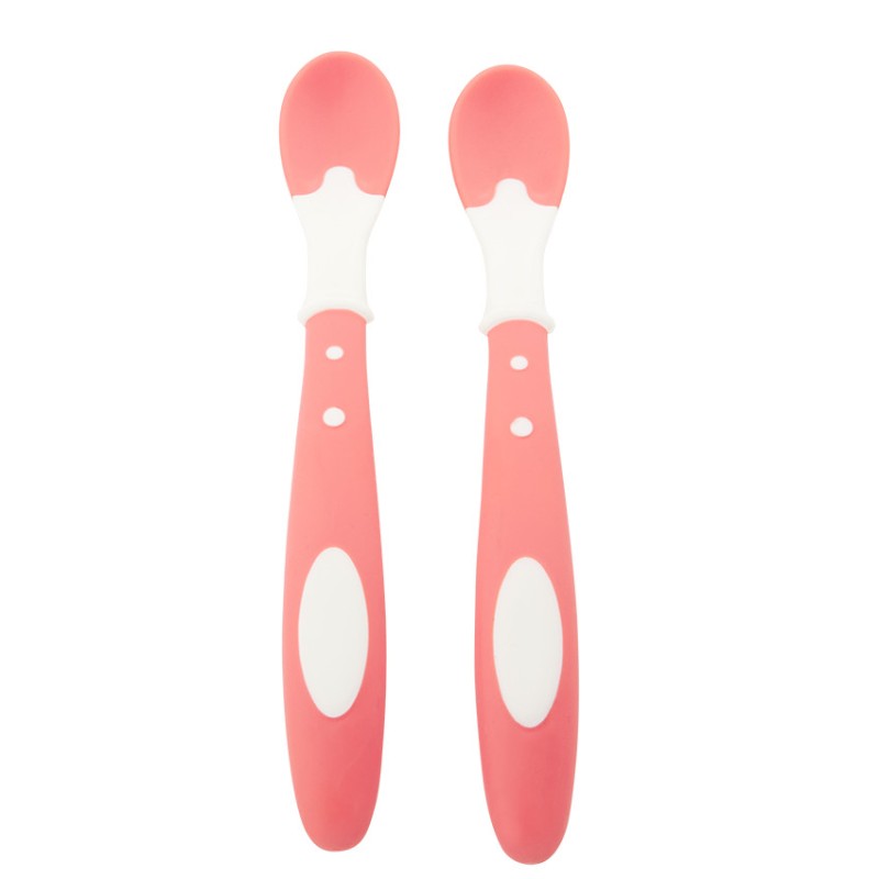Lot de 2 cuillères thermosensibles Rose