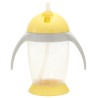 Tasse d'apprentissage à paille et anses 300 ml jaune/gris