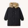 Parka à capuche avec fausse fourrure amovible garçon