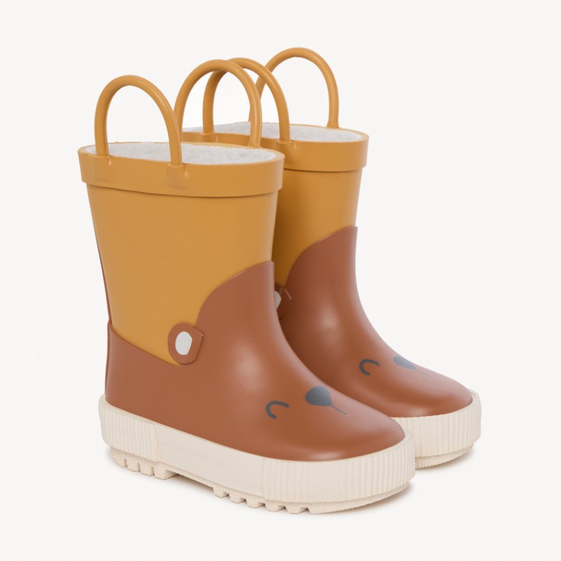 Bottes de pluie ludiques ourson à anses garçon