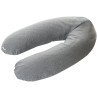 Coussin d'allaitement Basic 160 cm avec housse gris chiné