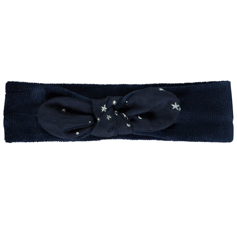 Bandeau effet noué en velours côtelé pour bébé fille