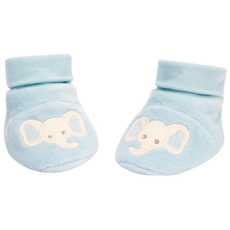 Chaussons éléphant en velours pour bébé garçon