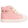 Chaussures en toile montante à zip et lacets fantaisie fille
