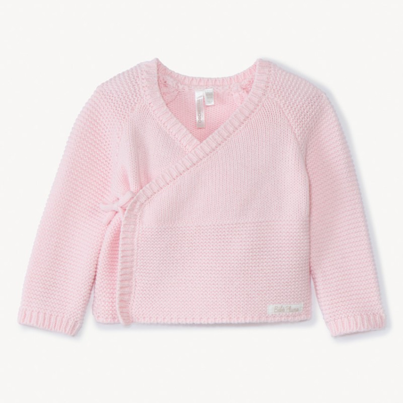 Gilet en tricot effet cache-cœur pour bébé fille prématurée