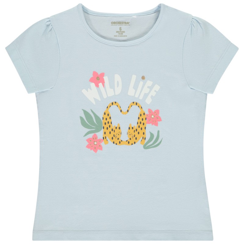 T-shirt manches courtes print fantaisie fille