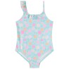 Maillot de bain 1 pièce imprimée fleurs fille