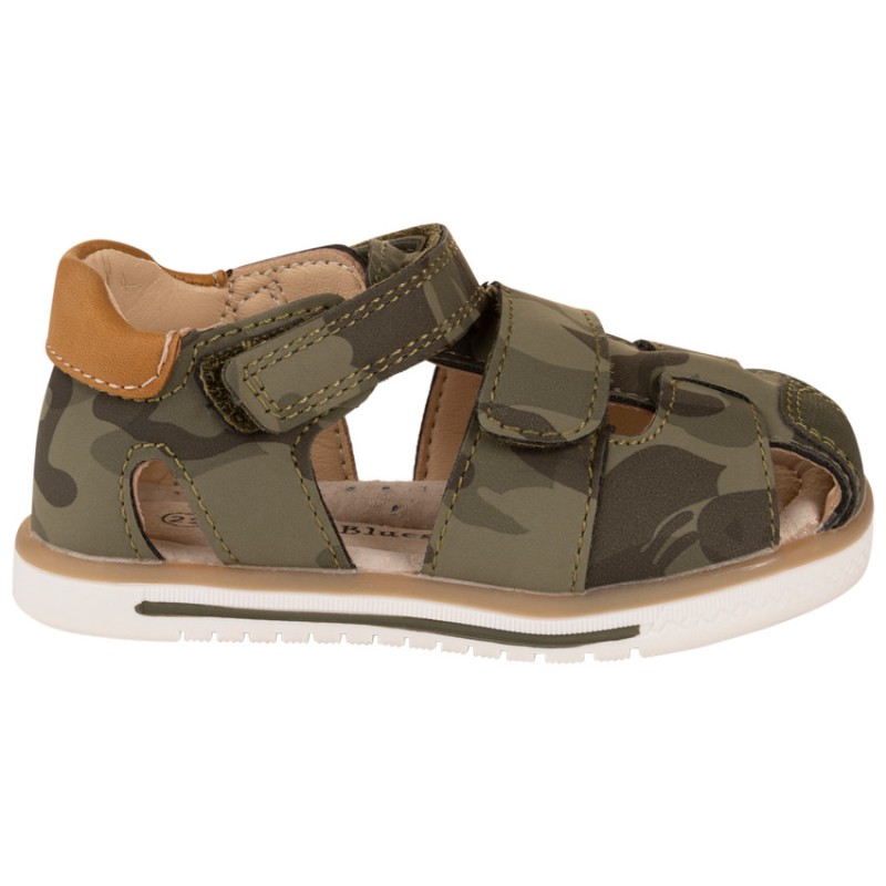 Sandales fermées et scratchées imprimé camouflage pour bébé 