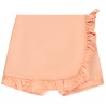 Jupe short uni en Tencel avec volants fille