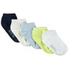 Lot de 5 paires de chaussettes courtes unies pour bébé garço
