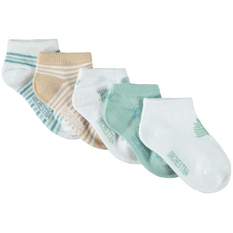 Lot de 5 paires de chaussettes courtes fantaisie pour bébé g