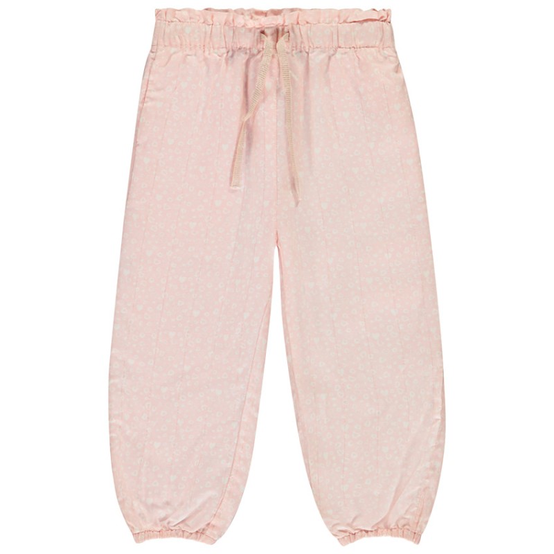 Pantalon rose imprimé cœur et taille élastiquée pour bébé fi