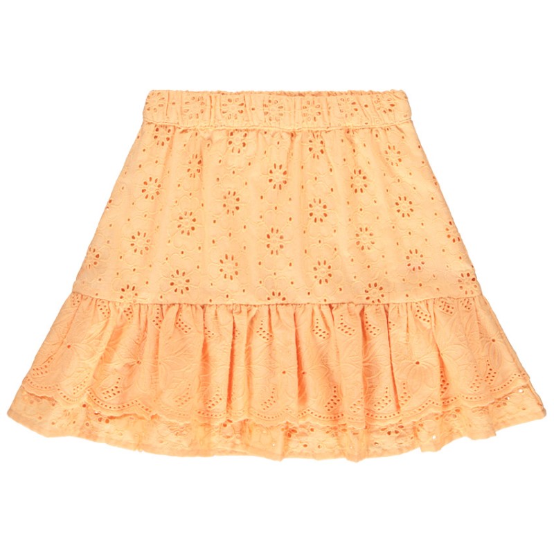 Jupe volantée en broderie anglaise fille
