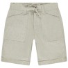 Bermuda uni en toile tissée garçon