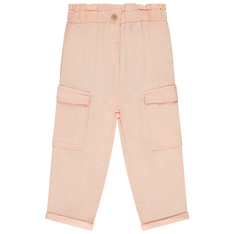Pantalon uni style cargo pour bébé fille