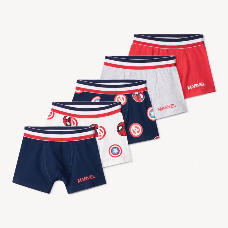 Lot de 5 boxers Avengers Marvel garçon