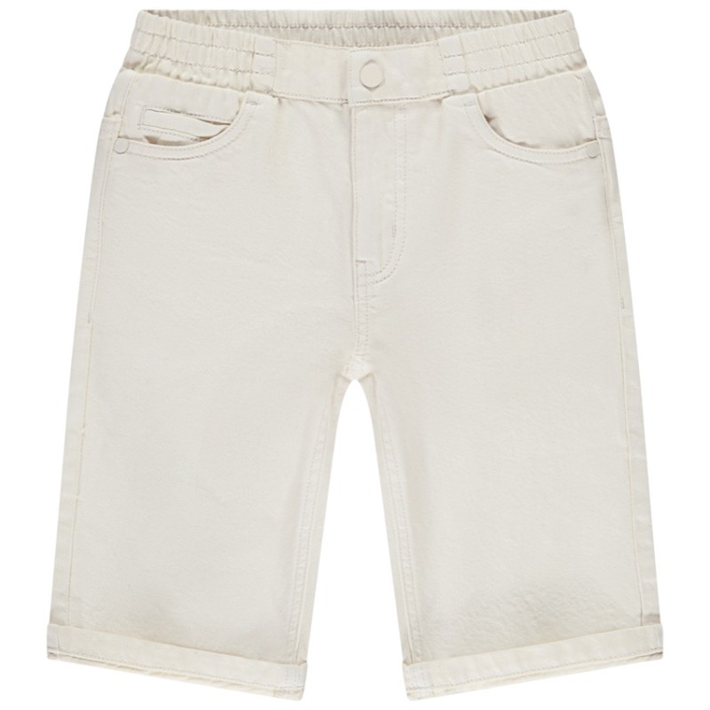 Bermuda en jean uni avec taille élastiquée garçon