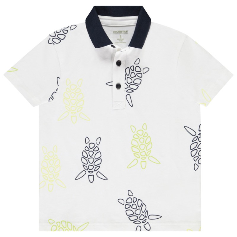 Polo manches courtes imprimé tortue garçon