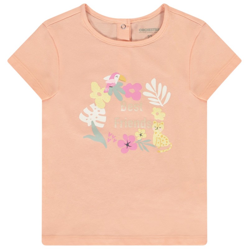 T-shirt manches courtes à motif pailleté pour bébé fille