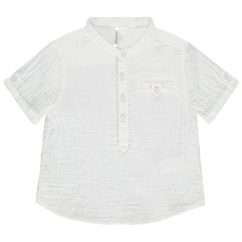 Chemise manches courtes à col tunisien pour bébé garçon