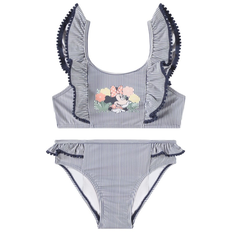 Maillot de bain 2 pièces rayé Minnie Disney fille
