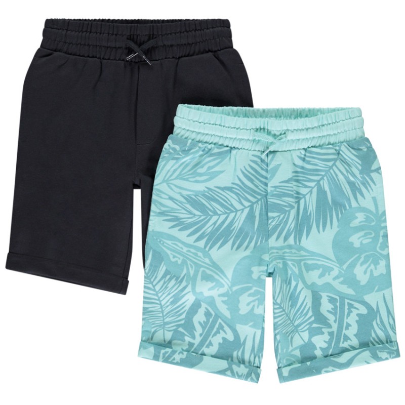 Lot de 2 bermudas en molleton fantaisie garçon