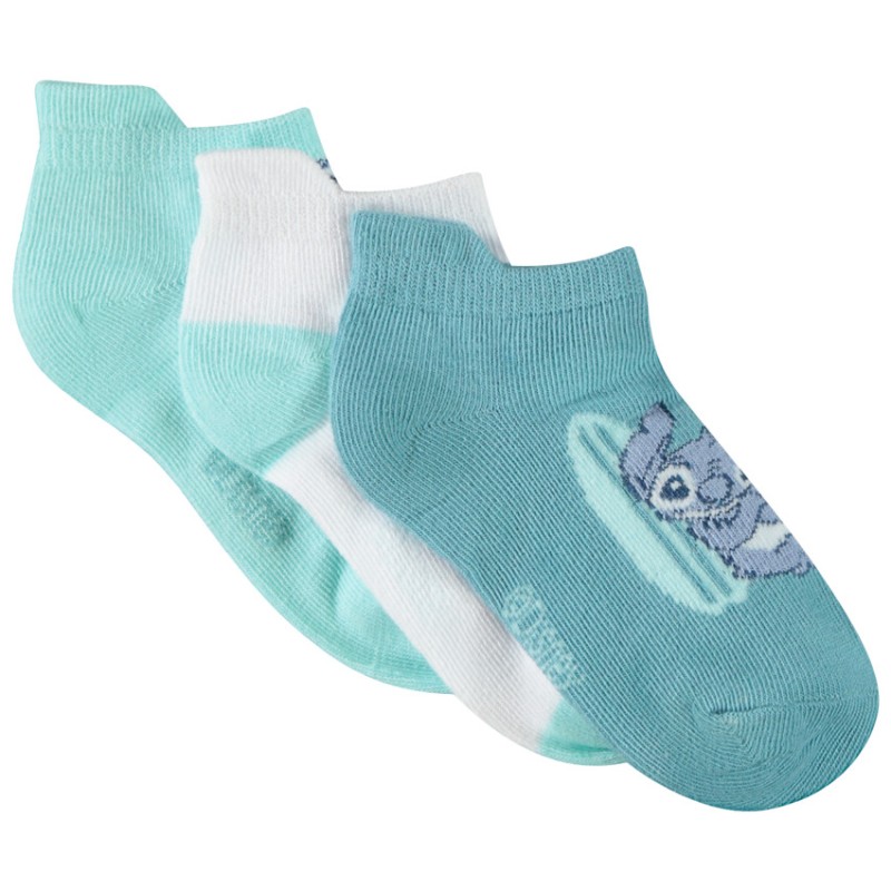 Lot de 3 paires de chaussettes courtes Stitch Disney garçon