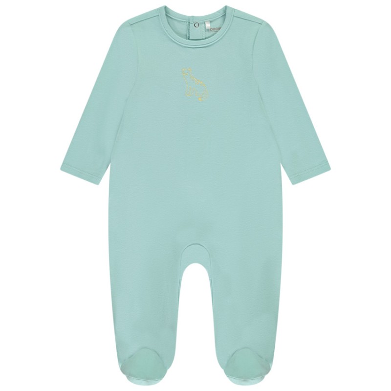 Dors-bien uni avec animal brodé pour bébé garçon