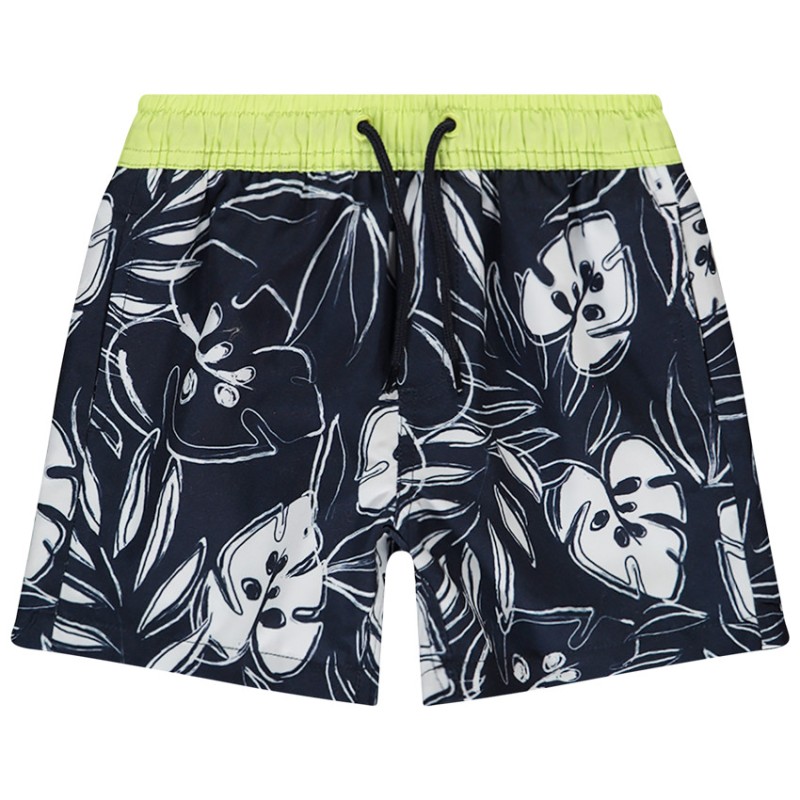 Short de bain imprimé feuillage garçon