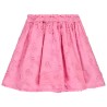 Jupe courte en voile rose et broderie anglaise pour bébé fil