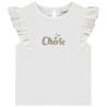 T-shirt manches courtes brodées à print pailleté pour bébé f
