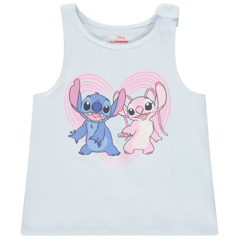 Débardeur printé Stitch & Angel Disney fille