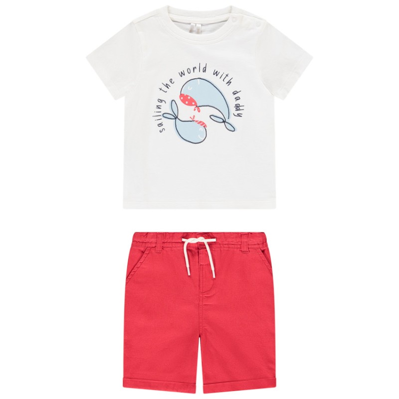 Ensemble 2 pièces motif baleines pour bébé garçon