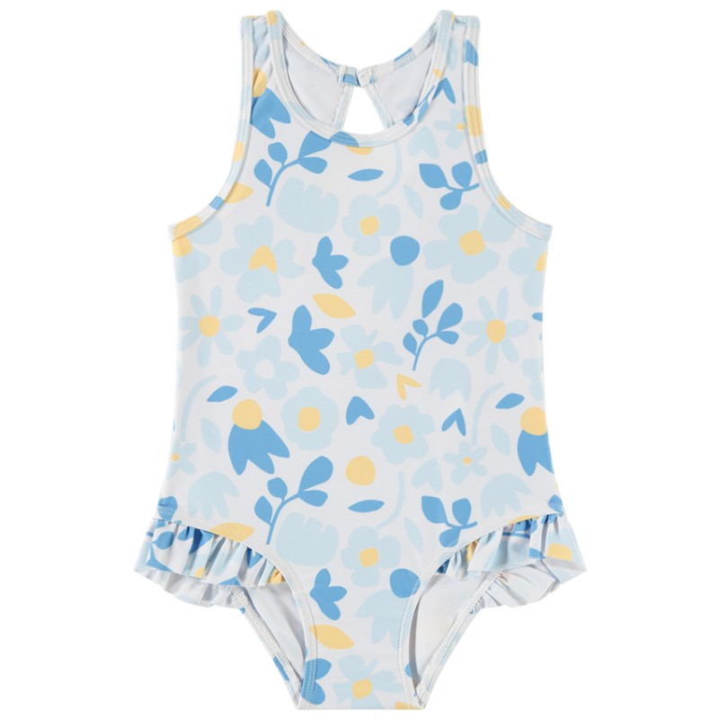 Maillot de bain 1 pièce imprimé floral et dos nu pour bébé f