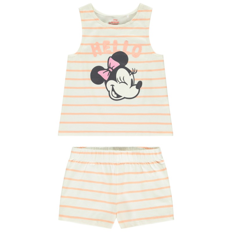 Set pyjama court rayé Minnie Disney fille