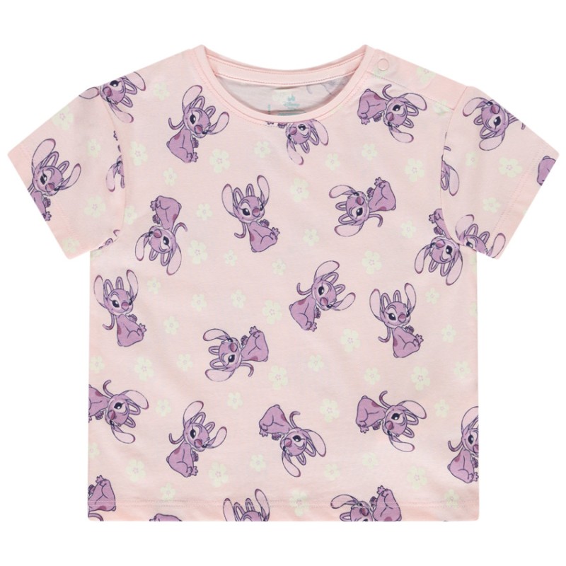 T-shirt manches courtes imprimé Angel Disney pour bébé fille