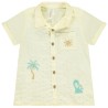 Chemise manches courtes à broderies 3D pour bébé garçon