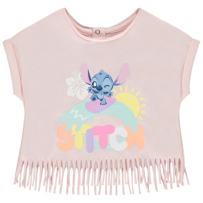 T-shirt manches courtes à franges Stitch Disney pour bébé fi