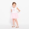 Robe fantaisie flamants roses avec manches volantées pour bé
