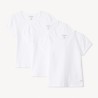 Lot de 3 t-shirts manches courtes unis à foil print cœur fil