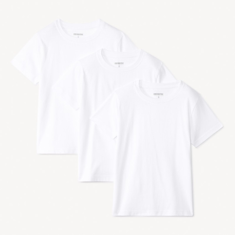 Lot de 3 t-shirts manches courtes unis garçon